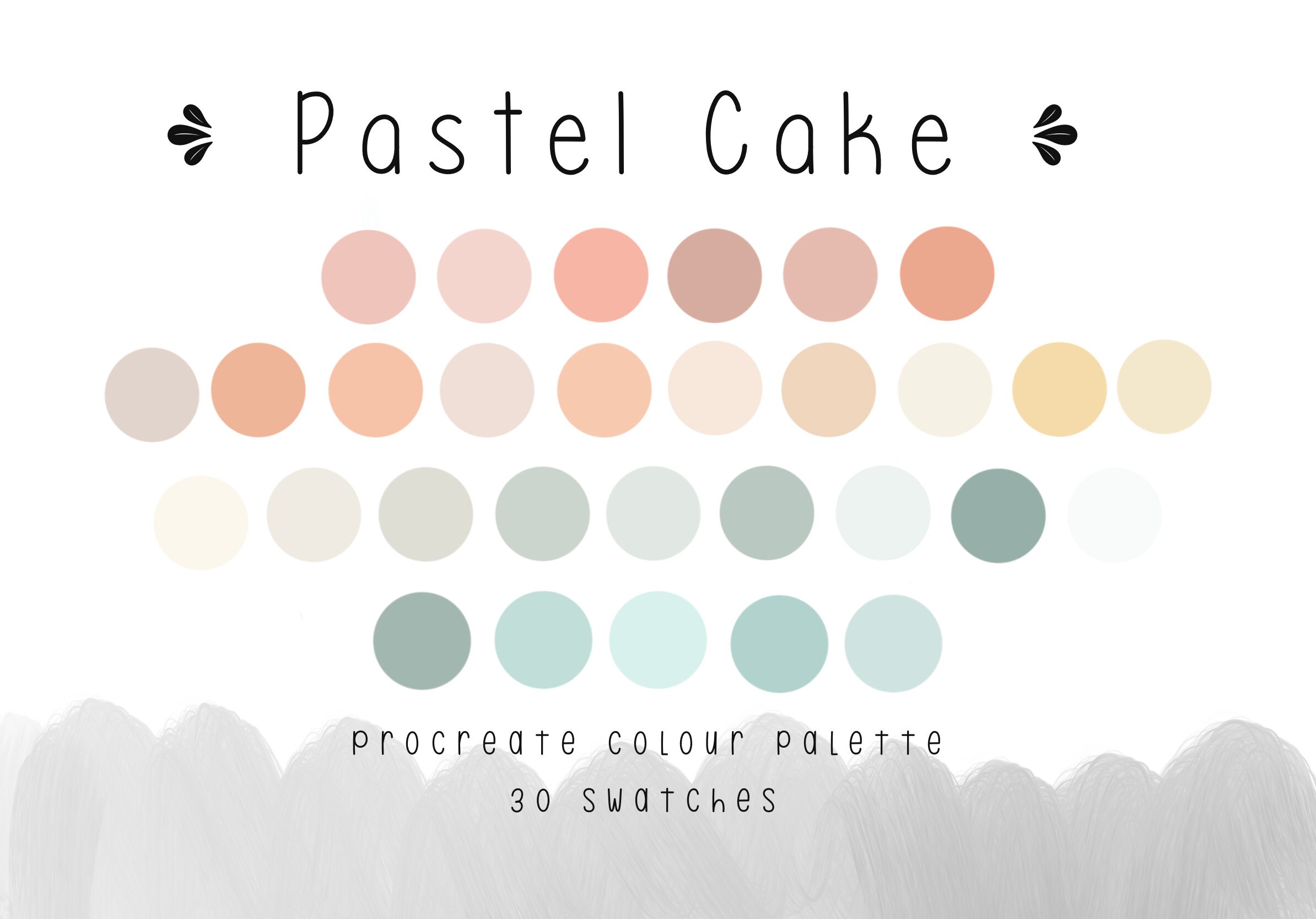Procreate Color Palette Pastel Cake Swatches Ipad Etsy