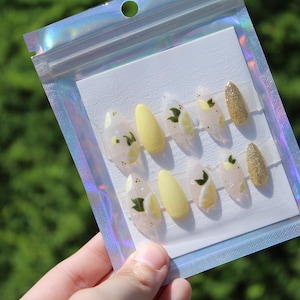 Lemon Drop Press on Nails