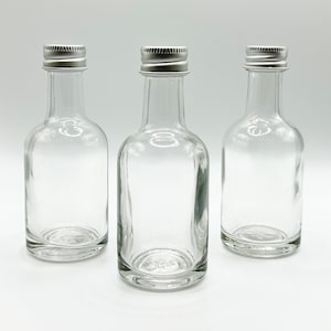 50mls glass miniature spirit bottle with aluminium screw cap