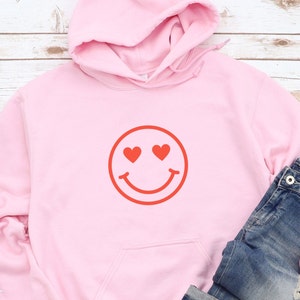 Valentine Hoodie, Valentine Emoji, Heart Emoji, Valentine's Day Gift, Galentines Day Gift, Gift for Her, Gift for Him, Couples Gift