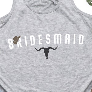 Bridesmaid Tank, Bachelorette Party, Country Wedding, Country Bride, Farm Wedding, Bridesmaid Top, Cowgirl Wedding