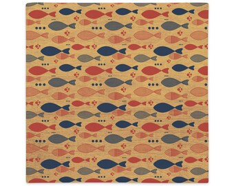 School of Fish Pattern Premium Pillow Cover