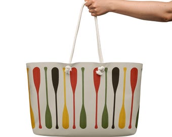 Canoe Paddle Oversized Beach Weekender Bag