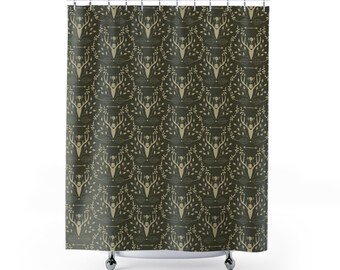 Polyester Shower Curtain: One-Sided Print Bathroom Decor