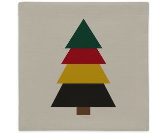 Trapper Stripe Christmas Tree Premium Pillow Case