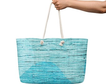 Oversized Water Camo Beach or Weekender Bag