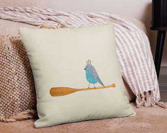 Örngott med fågel på paddel