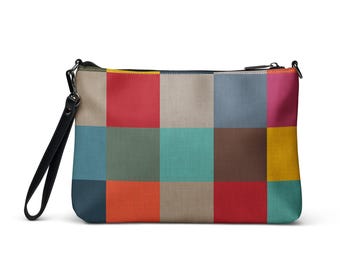 Multi-color Squares Crossbody Bag