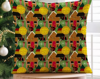 Maximalist Christmas North Pole Lodge Premium Pillow