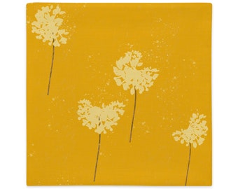 Dandelion Breezes Premium Throw Pillow Cover