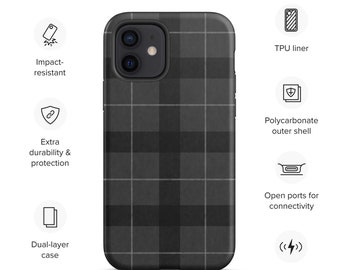 Black and Gray Tough iPhone case