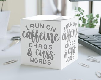 Funny Note Cube - Perfect for Office, Study, Gifts, Organization, Home Decor, Gift for Coworker, Sarcastic Teacher Nurse Student Gift