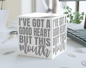 Funny Note Cube - Perfect for Office, Study, Gifts, Organization, Home Decor, Gift for Coworker, Sarcastic Teacher Nurse Student Gift
