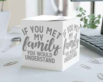 Funny Note Cube - Perfect for Office, Study, Gifts, Organization, Home Decor, Gift for Coworker, Sarcastic Teacher Nurse Student Gift