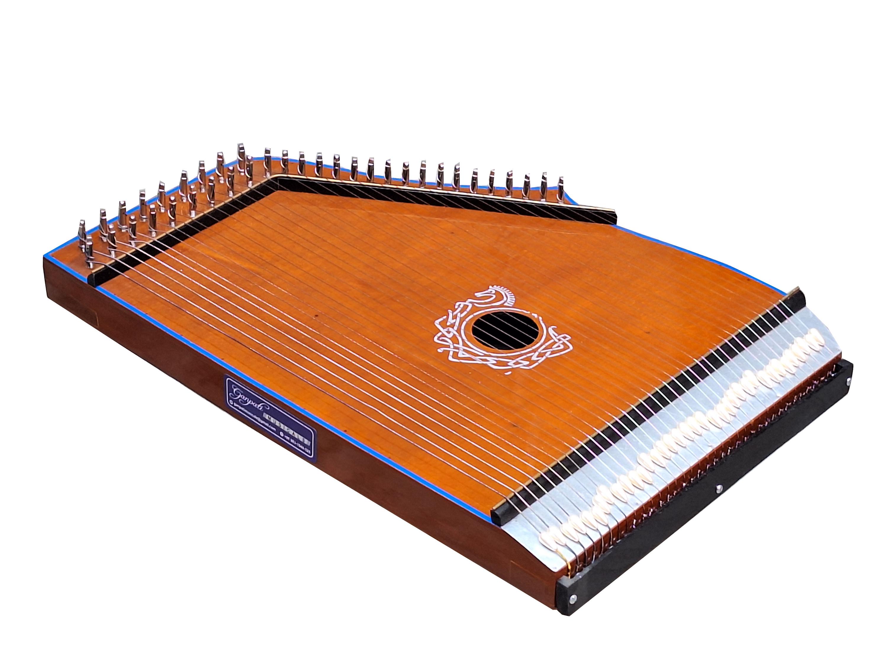 Swarmandal 36 Strings, Full Size, Surmandal, With Tuning Key and Carry ...
