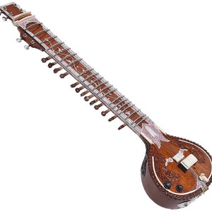 Sitar Designer 6 Main Strings Tun Wood Vilayat Khan Style Traveler With Mizrab Extra String Padded Bag