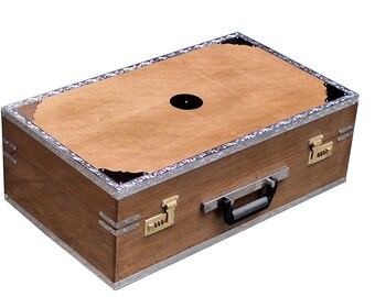 Maharaja Portable Folding Harmonium KHF1 - Dark Wood Finish For Yoga & Kirtan