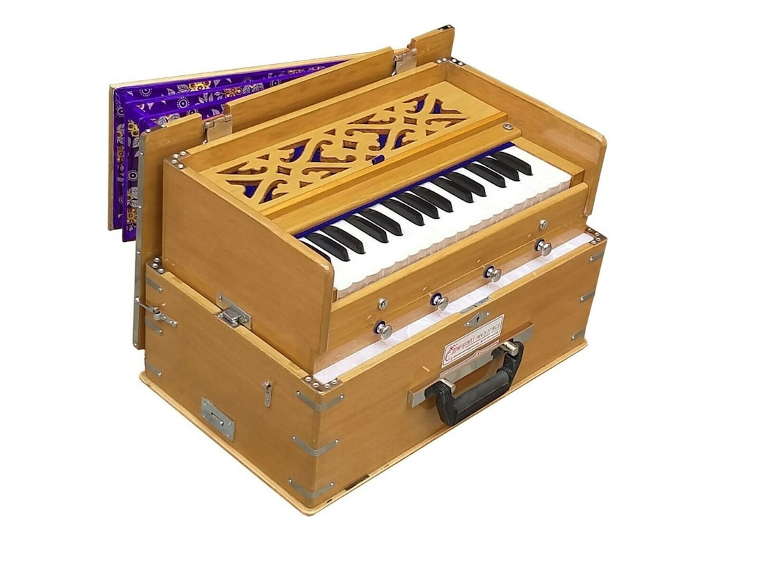 Buy Safri Harmonium 2.45 Octave 4 Stops 32 Keys Double Reeds Multi Fold