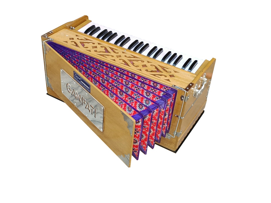 Harmonium, 3.5 Octave, 11 Stops, 42 Keys, Professional Grade, Double
