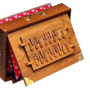 Teakholz Shruti Box: 2 Oktaven, 26 Noten - inklusive gepolsterter Tasche