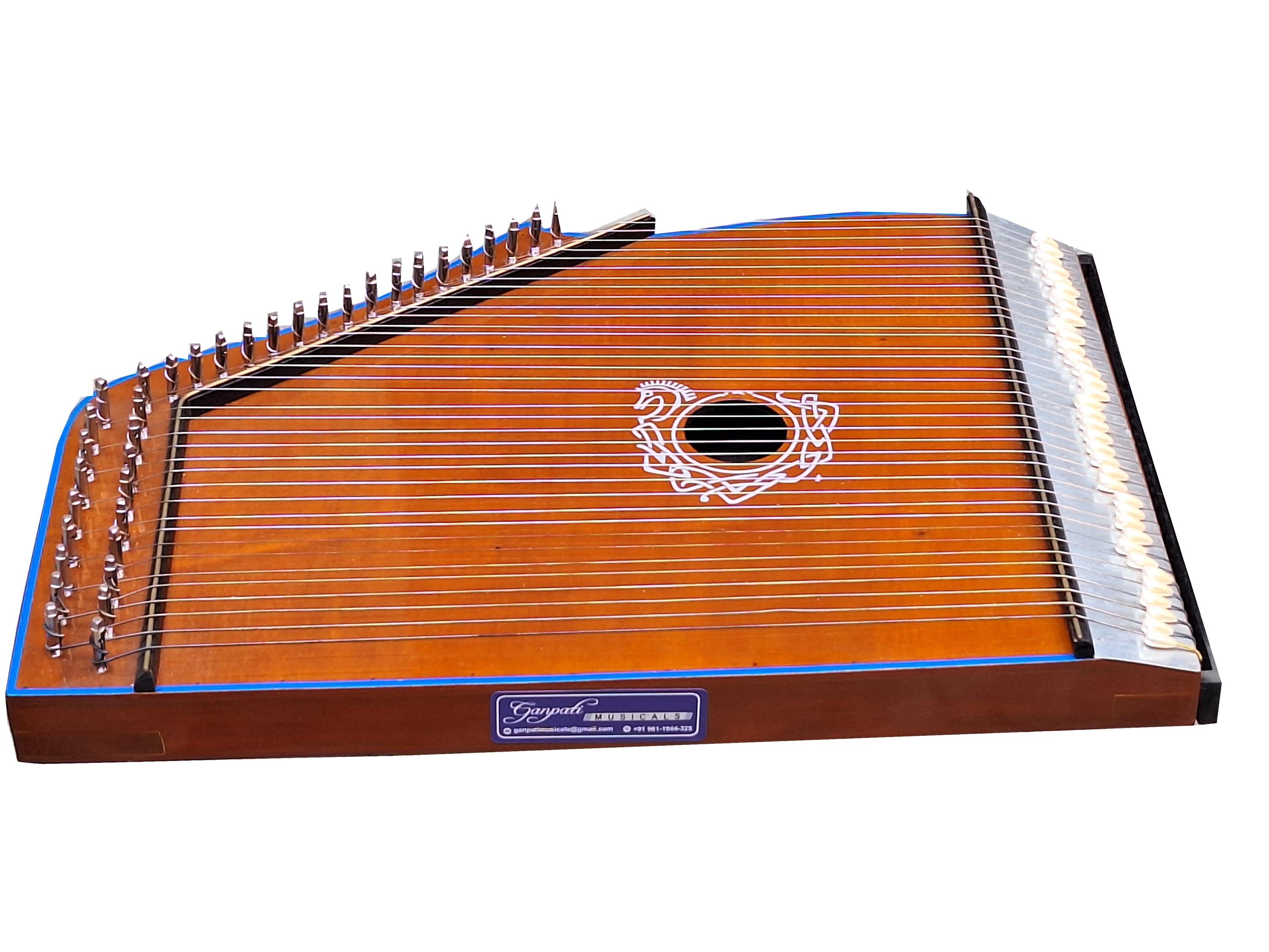 Swarmandal 36 Strings, Full Size, Surmandal, With Tuning Key and Carry ...