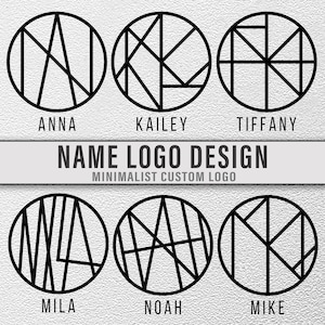 Design de logotipo de nome personalizado, logotipo minimalista, logotipo de nome SVG, logotipo de nome personalizado, design de logotipo de tatuagem