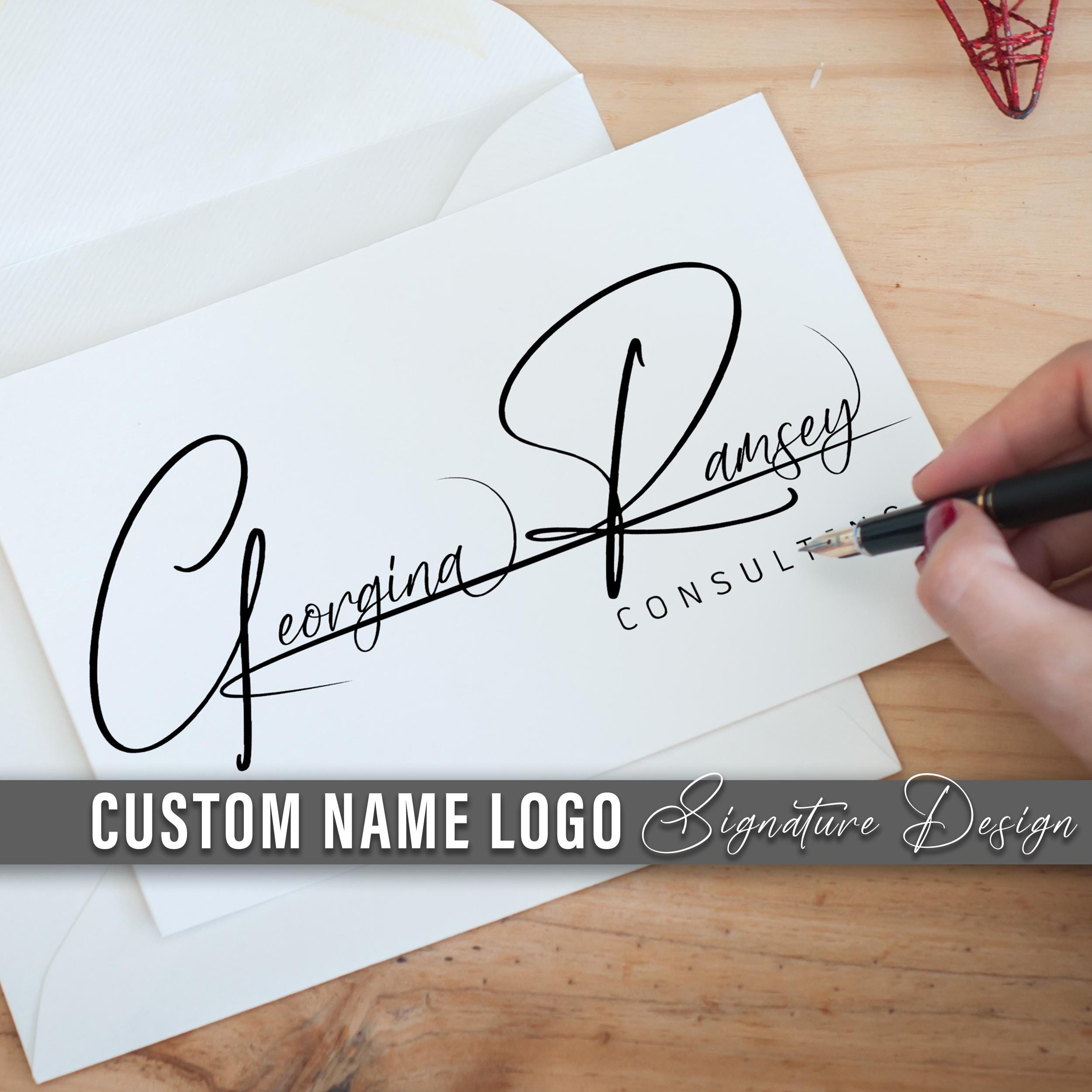 Custom Name Logo Signature Design, Name Logo SVG, Personalized Name ...