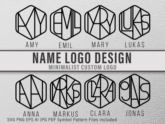 Custom Name Logo Design, OPTION 1 