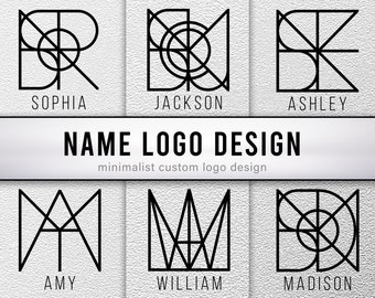 Conception de logo de nom personnalisé, logo minimaliste, logo de nom SVG, logo de nom personnalisé, conception de logo de tatouage