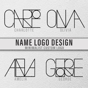 Custom Name Logo Design, Minimalist Logo, Name Logo SVG, Personalized Name Logo, Tattoo Logo Design