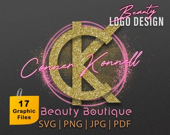 Logo beauté, logo artiste maquilleur, logo signature, logo boutique, logo cheveux, logo fumée, logo cils, logo ongles