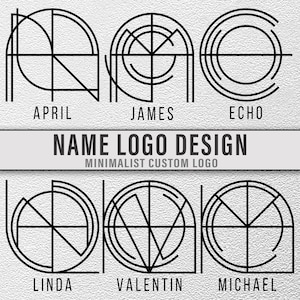Custom Name Logo Design, Minimalist Logo, Name Logo SVG, Personalized Name Logo, Tattoo Logo Design