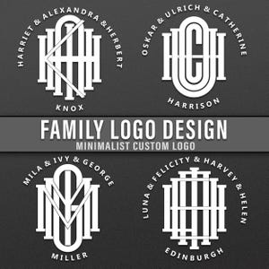 Diseño de logotipo familiar, diseño de logotipo con nombre, logotipo SVG de nombres familiares, diseño de logotipo minimalista