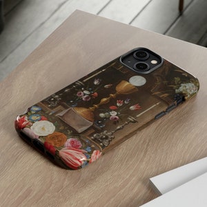 Holy Eucharist with Vintage Florals Iphone 14 PLus or Google Pixel 6 Tough Phone Cases,  - Catholic Gifts