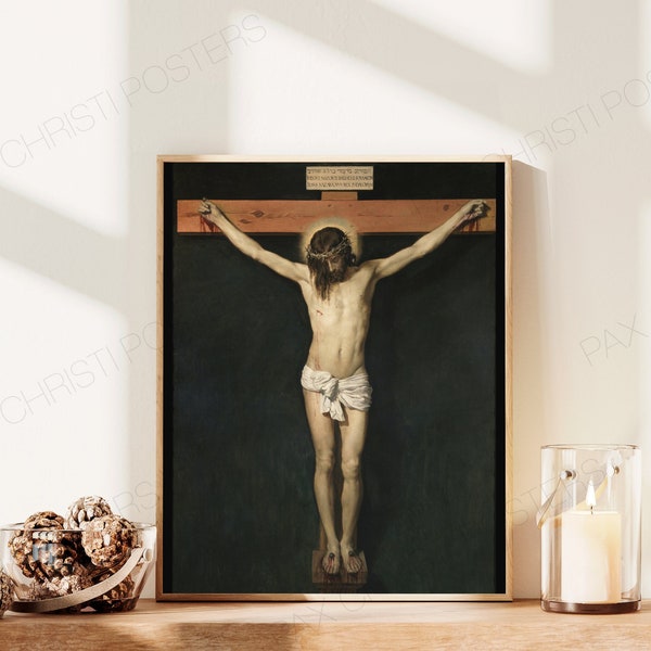 Christ Crucified DIGITAL PRINT - By Diego Velázquez - Printable Catholic Saint Wall Decor in Various Sizes - Catholic Lent Sacred Art Prints