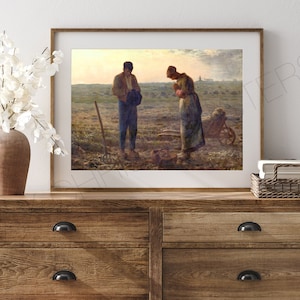 The Angelus (1859) by Jean-François Millet, Framed Reproduction