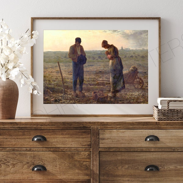 The Angelus DIGITAL PRINT - L'Angélus by Jean-François Millet - Catholic Wall Decor in Various Sizes - Catholic Printable - Catholic Gifts