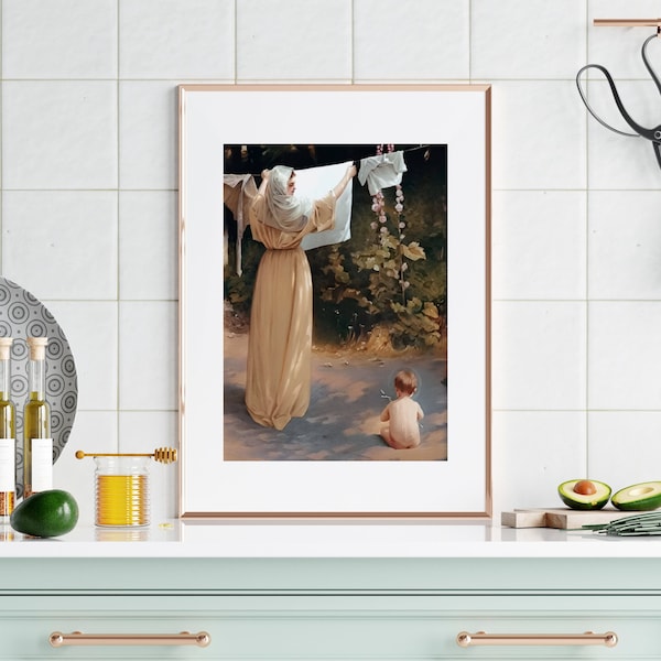 Polish Madonna Digital Print - Sobotni Promyk (Saturday Ray) by Piotr Stachiewicz - Printable Catholic Saint Wall Decor in Various Sizes