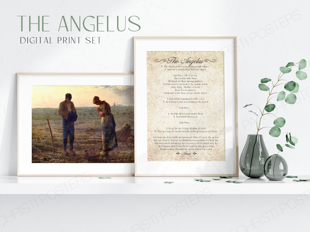 The Angelus Prayer and Fine Art DIGITAL PRINT - L'angélus by Jean ...