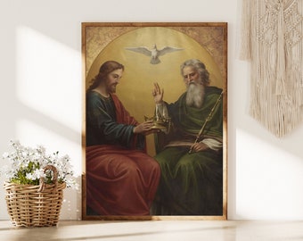Holy Trinity Digital Print - Trinity by Max Furst Digital - Katholieke Saint Wall Decor in verschillende maten - Afdrukbare Gift