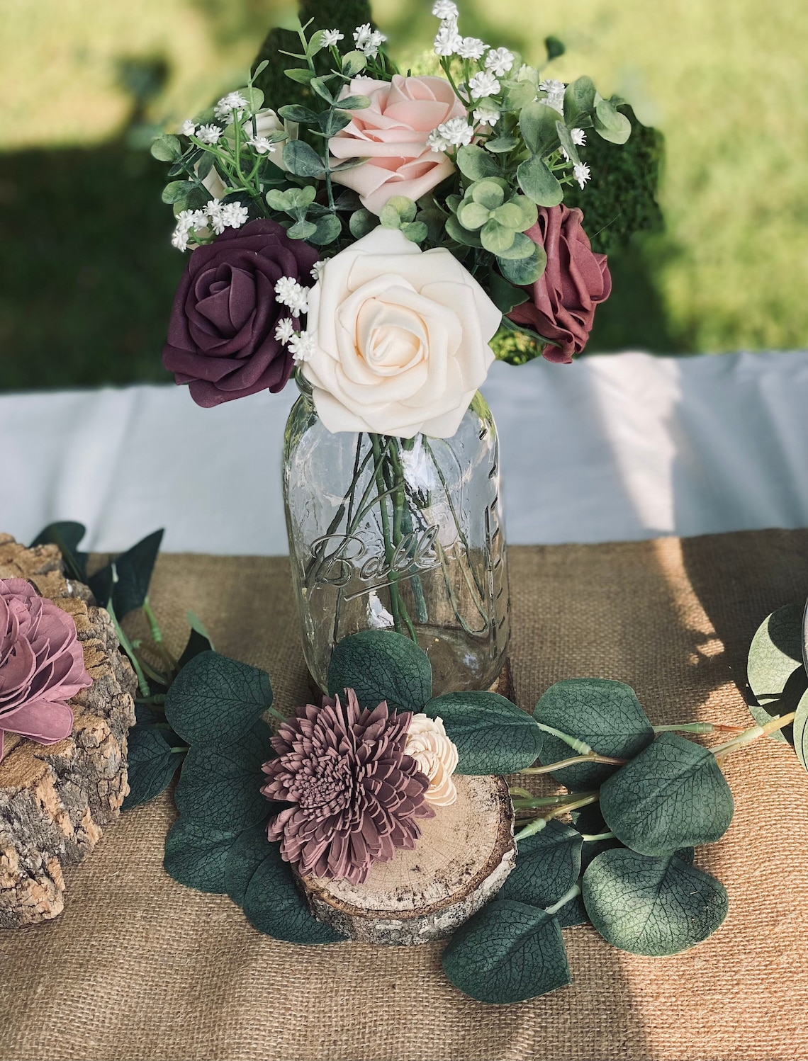 Dusty Rose Wedding Centerpieces image 1