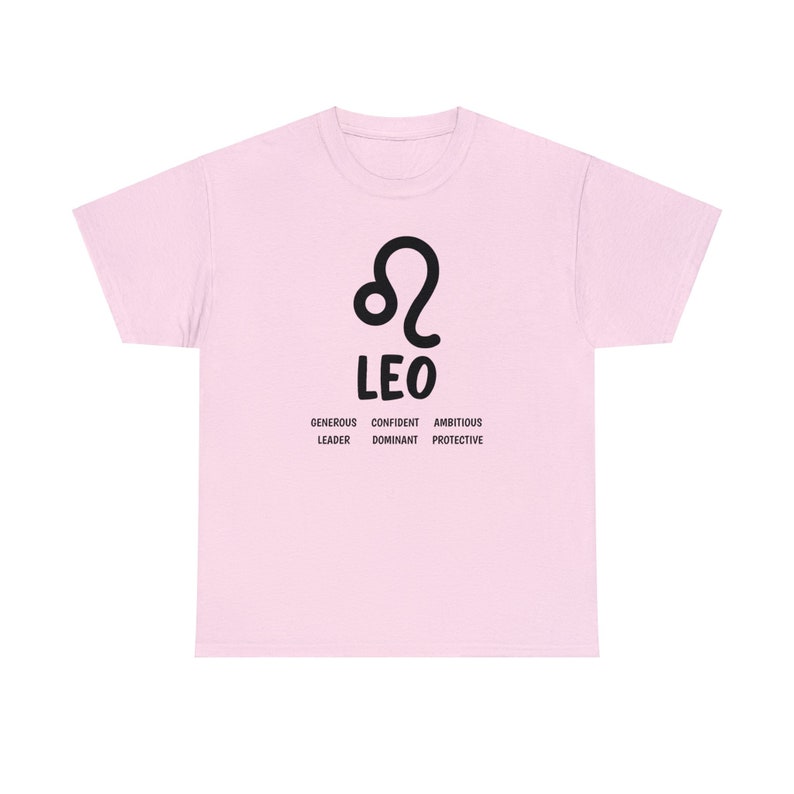 Leo Zodiac Horoscope Shirt Zodiac Signs Adjectives Characteristics Tshirt Leo Quote Zodiac