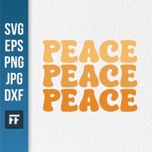 Paix Paix Paix SVG | Fichier de coupe positive pour l'artisanat Cricut, conception de chemise de gentillesse du monde, cadeau édifiant bricolage, art de citation d'humanité