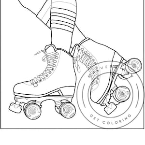 Roller Skating Girl Coloring Page