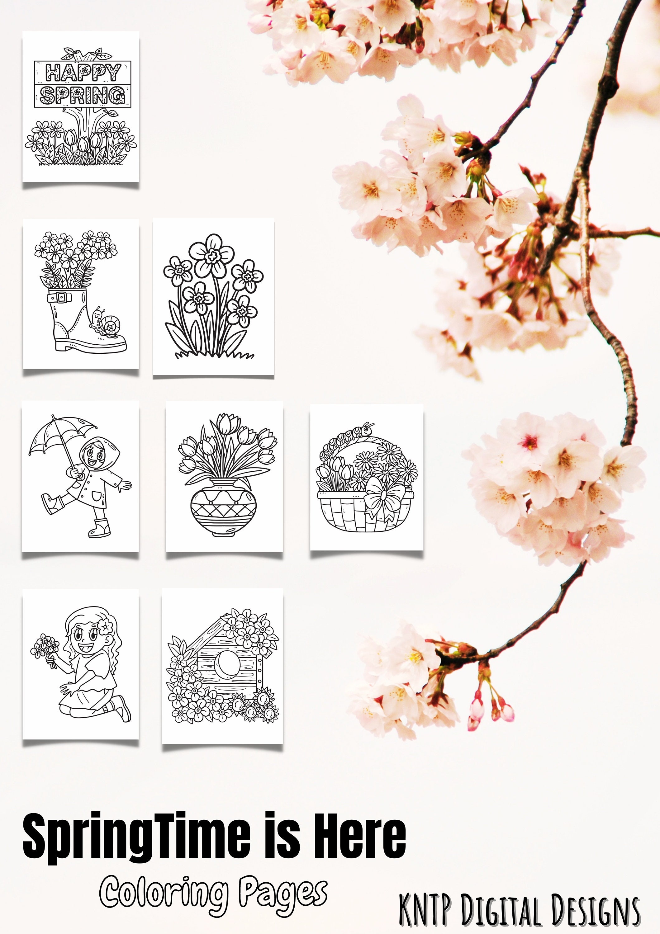 Spring Time Coloring Sheets
