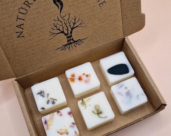 Kleine Auszeit Geschenkbox für Frauen – handgemachtes Duftmelts Set aus Sojawachs, Geschenk für Freundin, Kollegin oder Mama