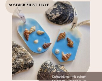 Sea Dream Scented Pendant – Wax Sachet with Real Shells – Fresh Summer Scent – Maritime Decoration – Handmade Gift Idea – Summer Decoration