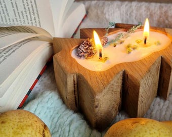 Handgefertigte Sojawachskerze im Tannenbaumgehäuse|Duftkerze inspiriert von Parfümklassikern |Weihnachtsgeschenk | Nachhaltige Festtagskerze