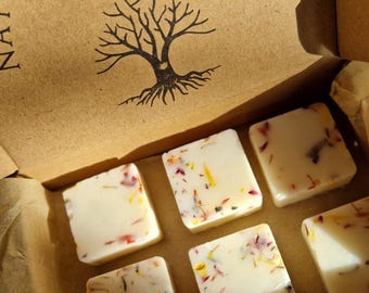 Handgemachte Sojawachs Duftmelts mit Trockenblumen - Luxus Düfte für Ihr Zuhause, Vegan, Umweltfreundlich, Inspiriert von bekannten Parfüms