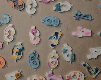Soy wax number candle for birthdays | Handmade birthday candle number 1-10 | Surprise design for girls or boys | Sustainable